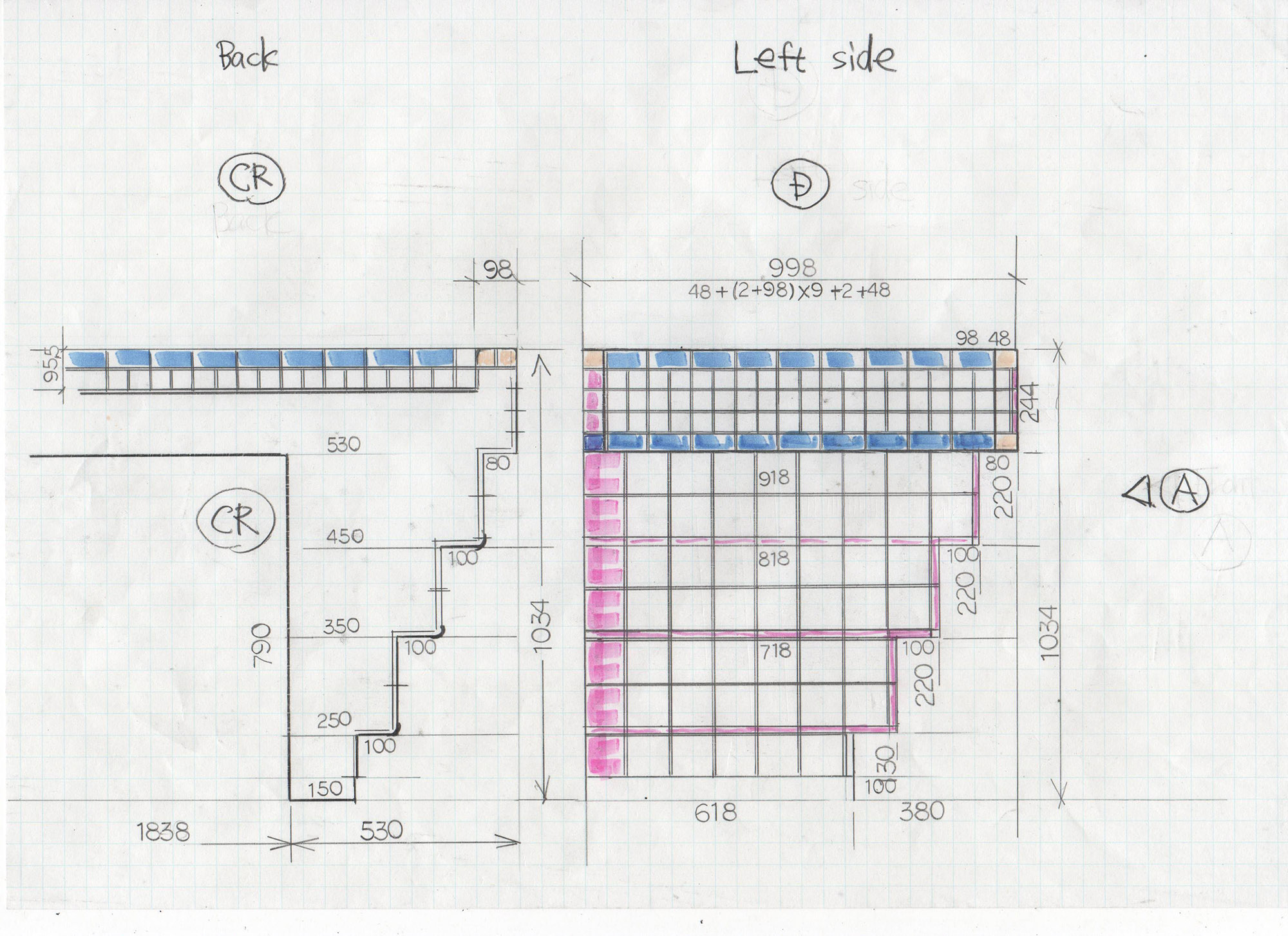 Sketch courtesy of INAX, Artedomus desk design.
