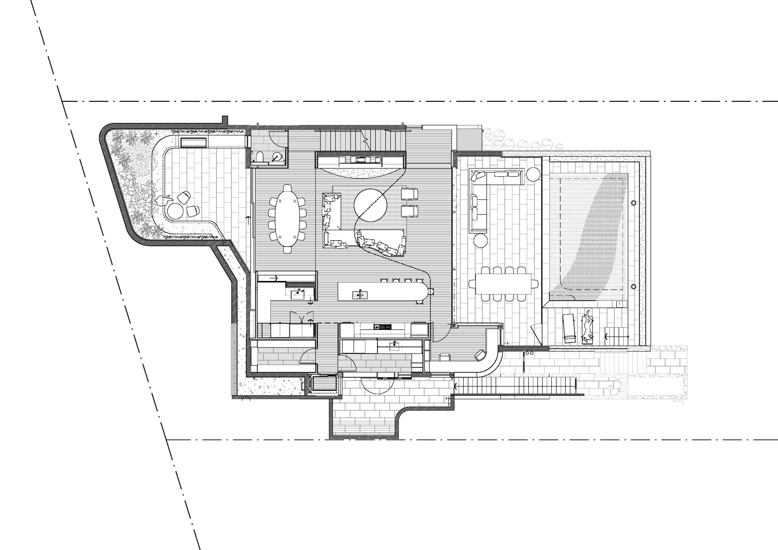 First floor floorplan, courtesy of Shaun Lockyer Architects, Whale Beach House
