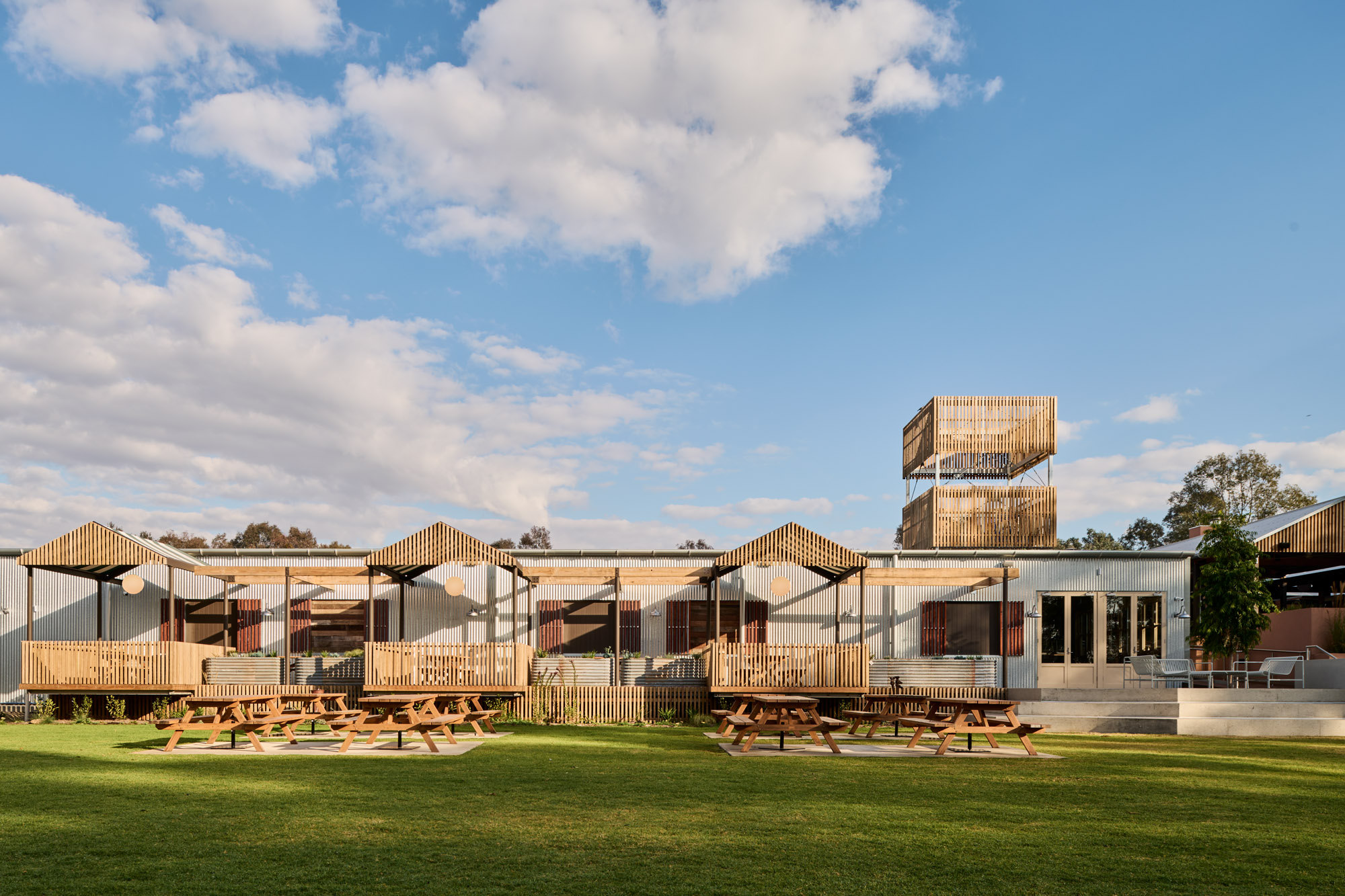 Kinross Woolshed by Techne Architecture + Interior Design, a pub hospitality venue, near Aubury, NSW