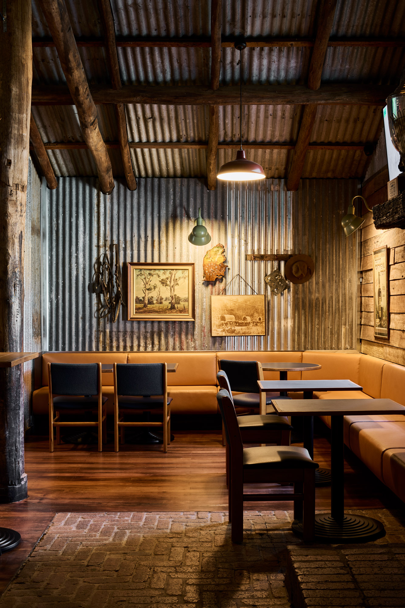Kinross Woolshed by Techne Architecture + Interior Design, a pub hospitality venue, near Aubury, NSW