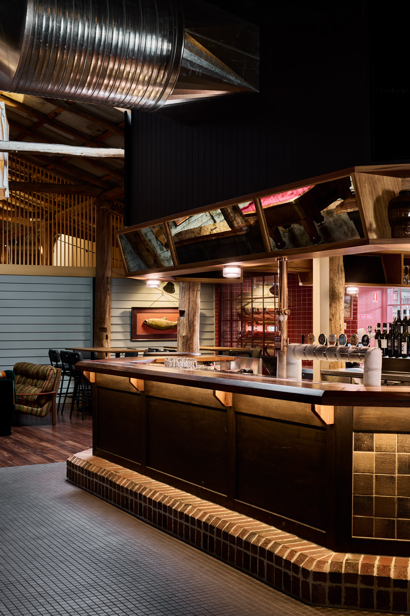 Kinross Woolshed by Techne Architecture + Interior Design, a pub hospitality venue, near Aubury, NSW