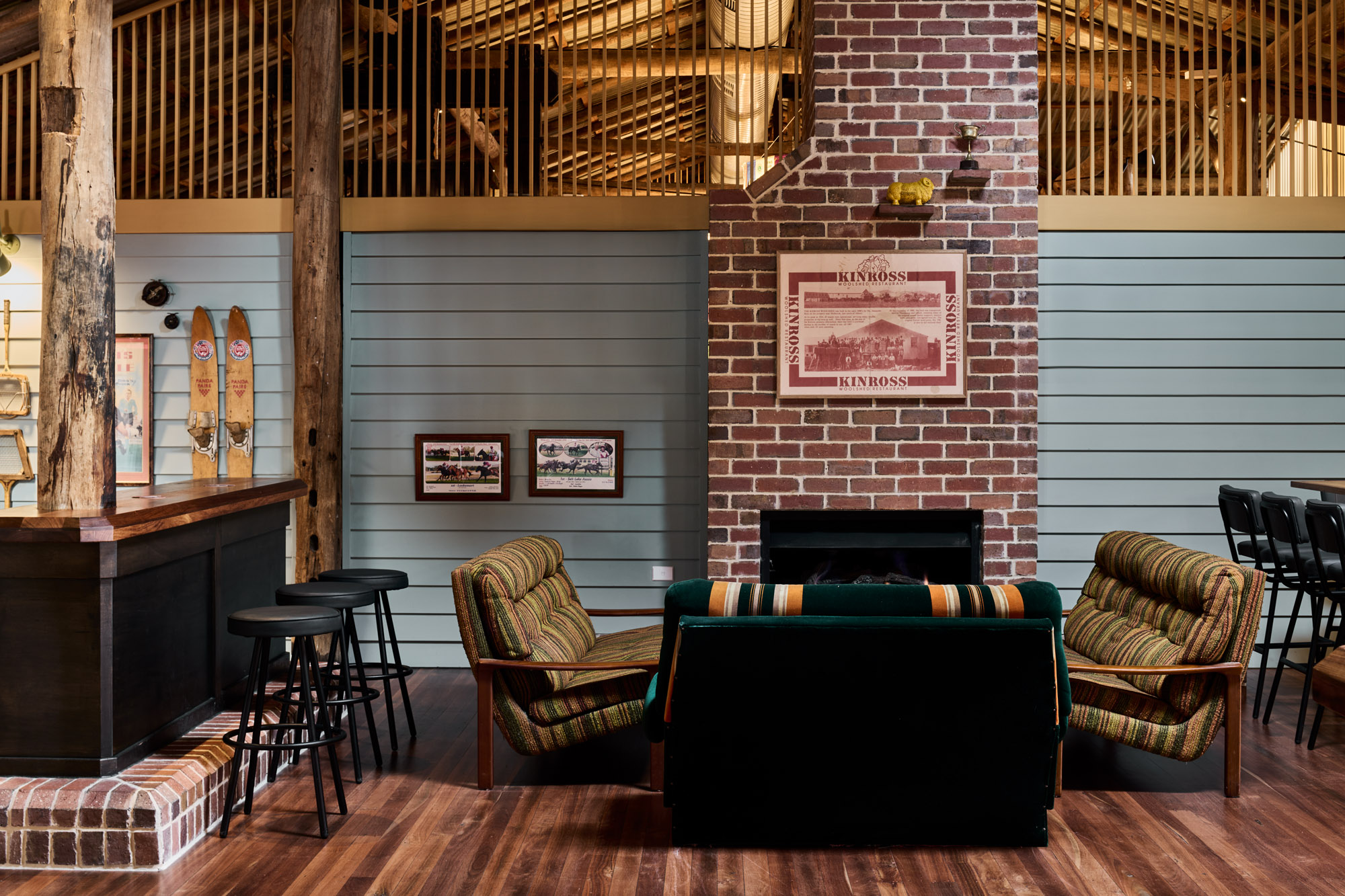 Kinross Woolshed by Techne Architecture + Interior Design, a pub hospitality venue, near Aubury, NSW