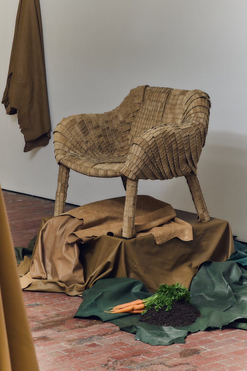 Leather Lamella designed by Richards Stanisich for Lost Hide, photography by Matthew McQuiggan.