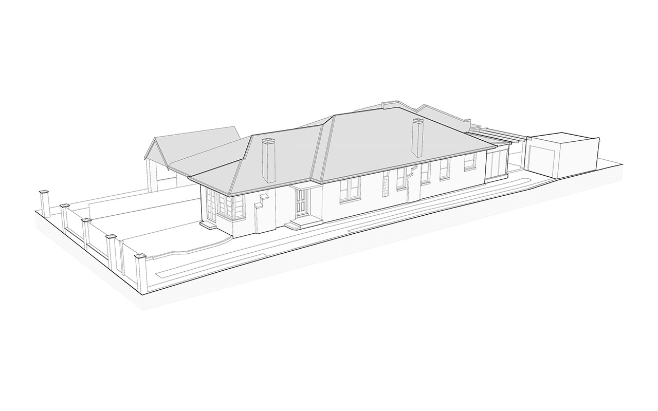 Silver House by By Mysa, architectural illustration.