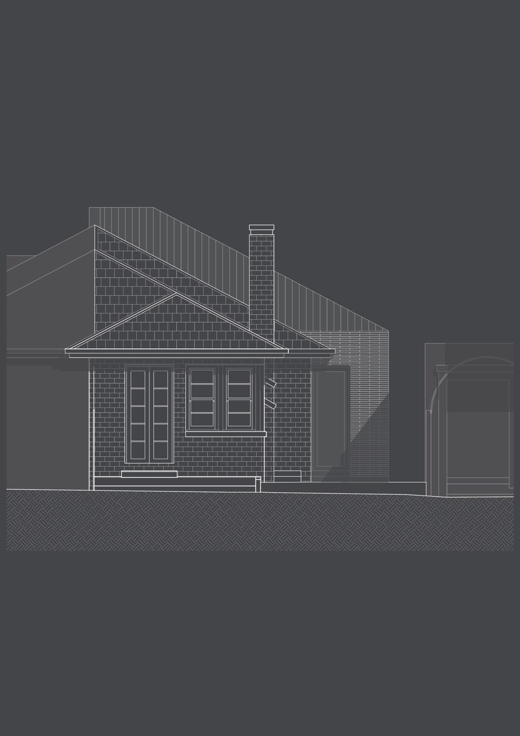Silver House by By Mysa, architectural elevation.