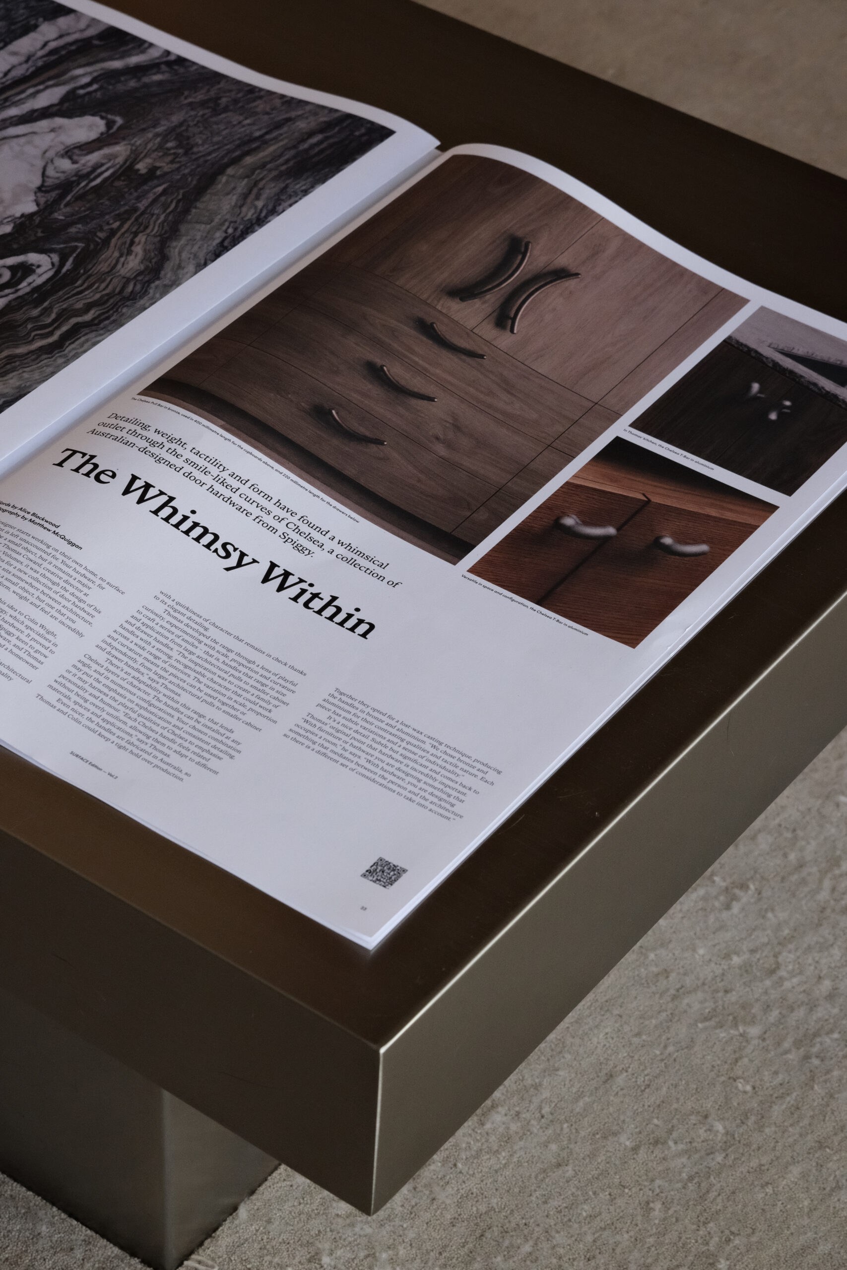 An image of a spread from SURFACE Edition magazine Volume 2, our second print issue.